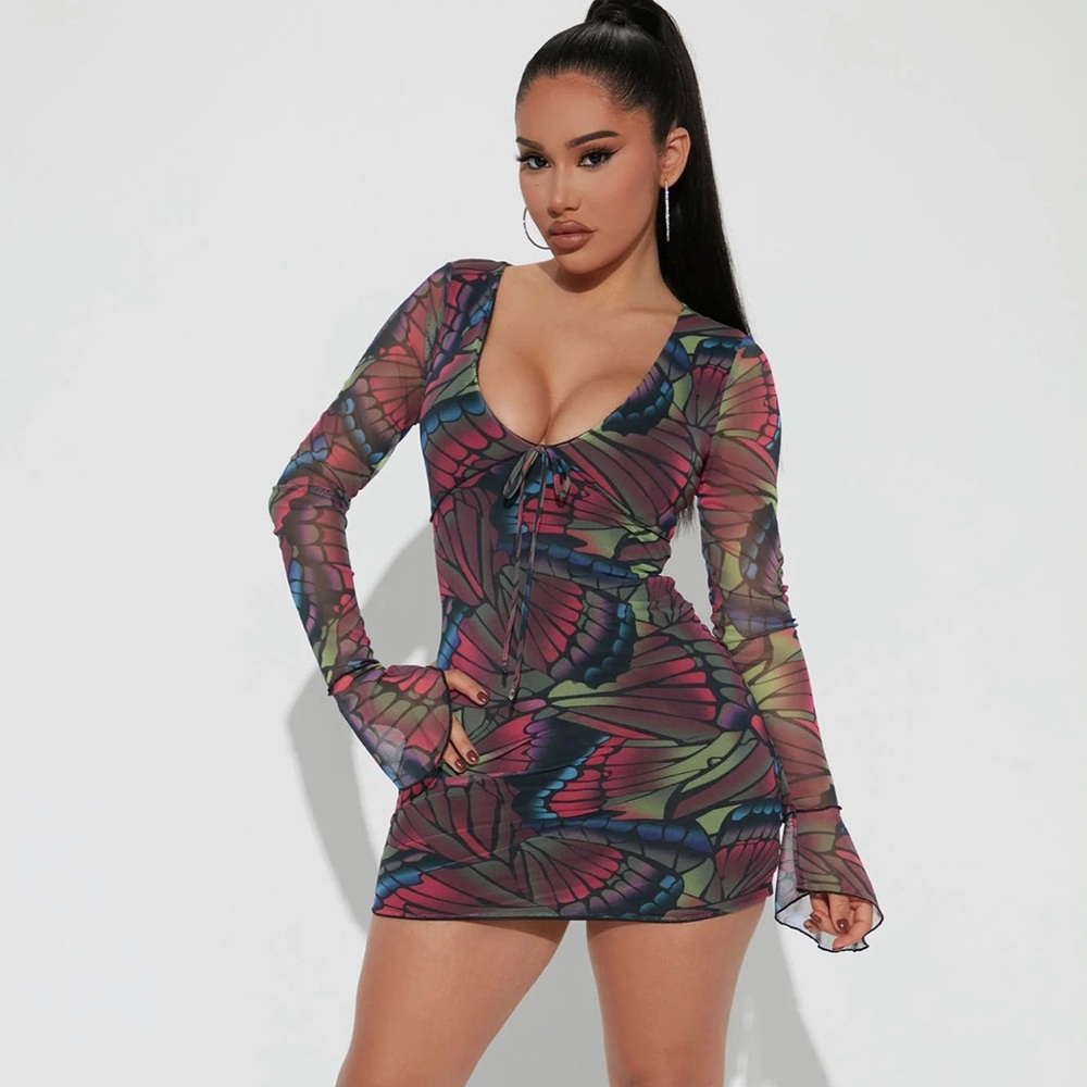 Mariposa Beauty Mesh Mini Dress
